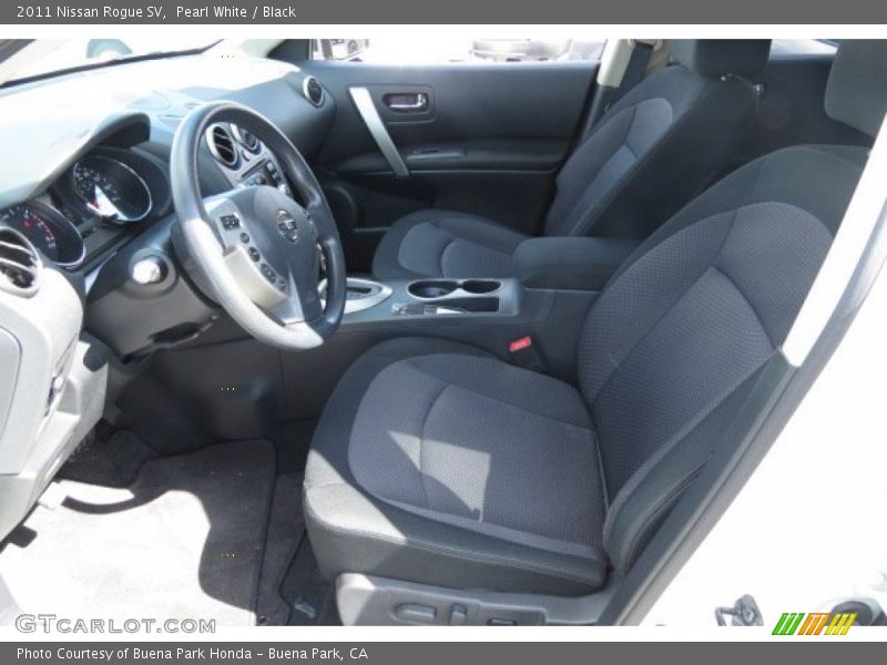 Pearl White / Black 2011 Nissan Rogue SV