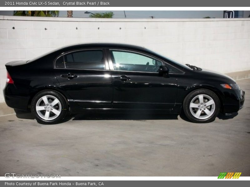 Crystal Black Pearl / Black 2011 Honda Civic LX-S Sedan