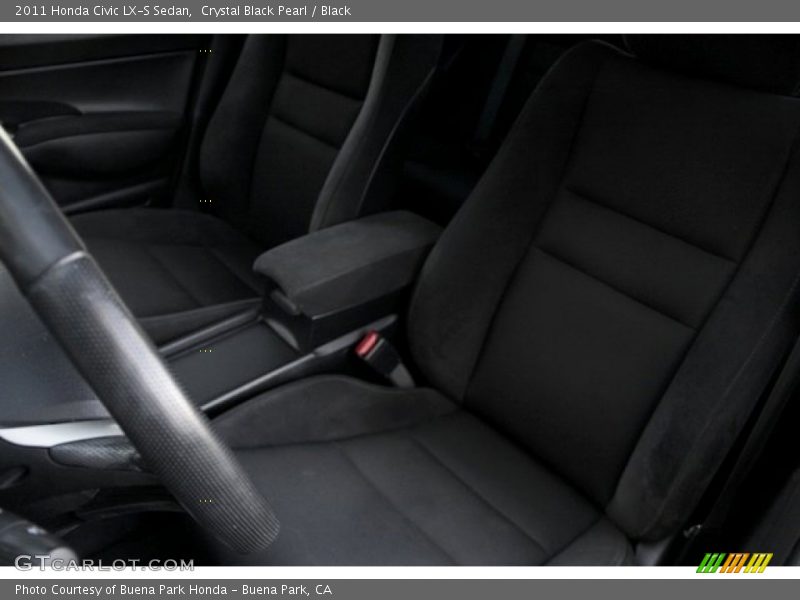 Crystal Black Pearl / Black 2011 Honda Civic LX-S Sedan