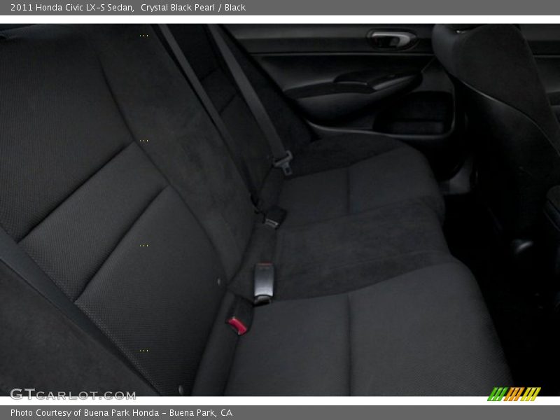 Crystal Black Pearl / Black 2011 Honda Civic LX-S Sedan