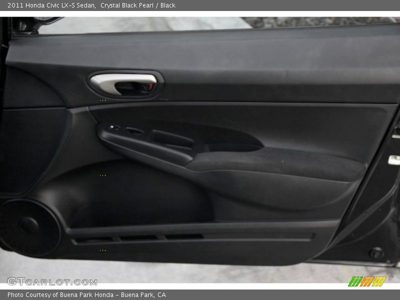 Crystal Black Pearl / Black 2011 Honda Civic LX-S Sedan