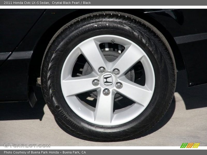Crystal Black Pearl / Black 2011 Honda Civic LX-S Sedan