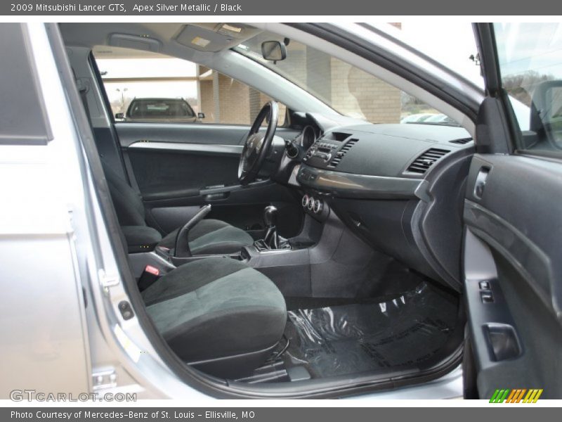 Apex Silver Metallic / Black 2009 Mitsubishi Lancer GTS