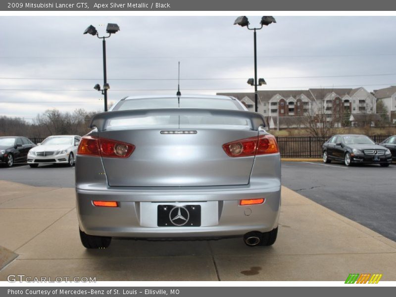 Apex Silver Metallic / Black 2009 Mitsubishi Lancer GTS