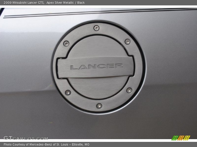 Apex Silver Metallic / Black 2009 Mitsubishi Lancer GTS
