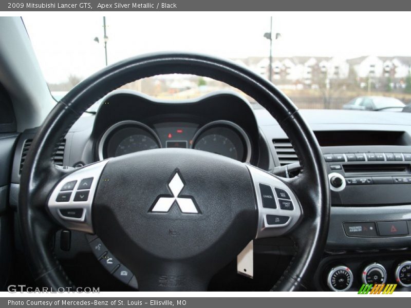 Apex Silver Metallic / Black 2009 Mitsubishi Lancer GTS