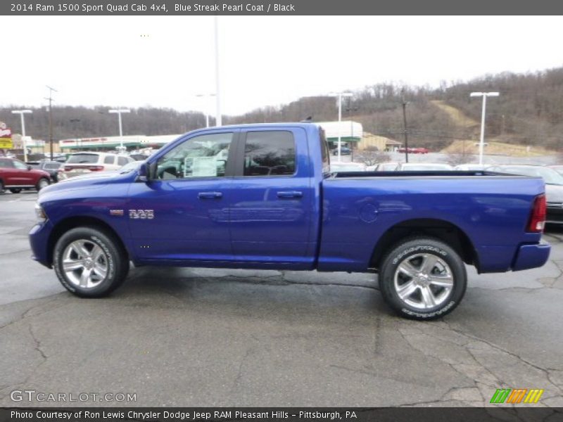 Blue Streak Pearl Coat / Black 2014 Ram 1500 Sport Quad Cab 4x4