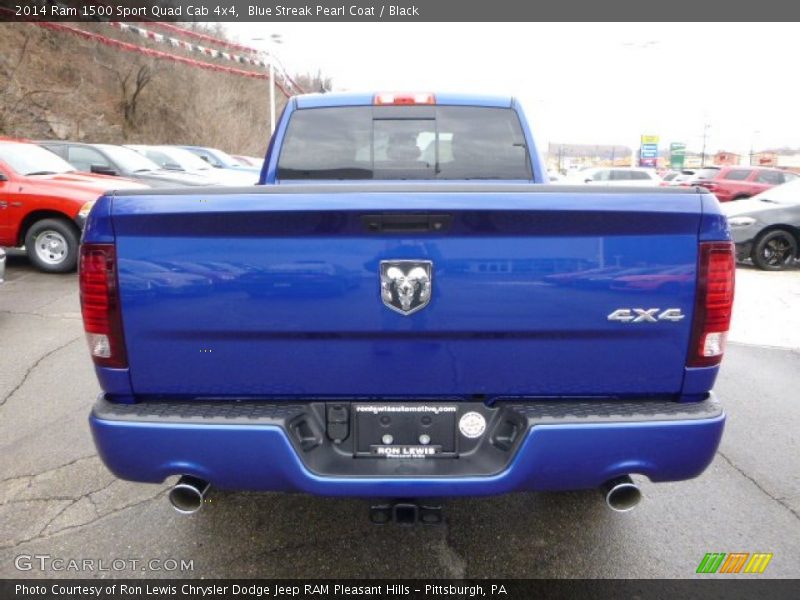 Blue Streak Pearl Coat / Black 2014 Ram 1500 Sport Quad Cab 4x4