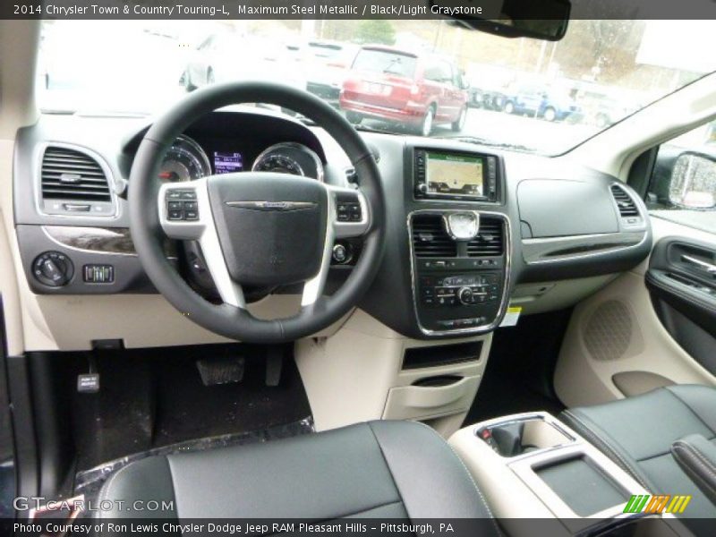 Maximum Steel Metallic / Black/Light Graystone 2014 Chrysler Town & Country Touring-L
