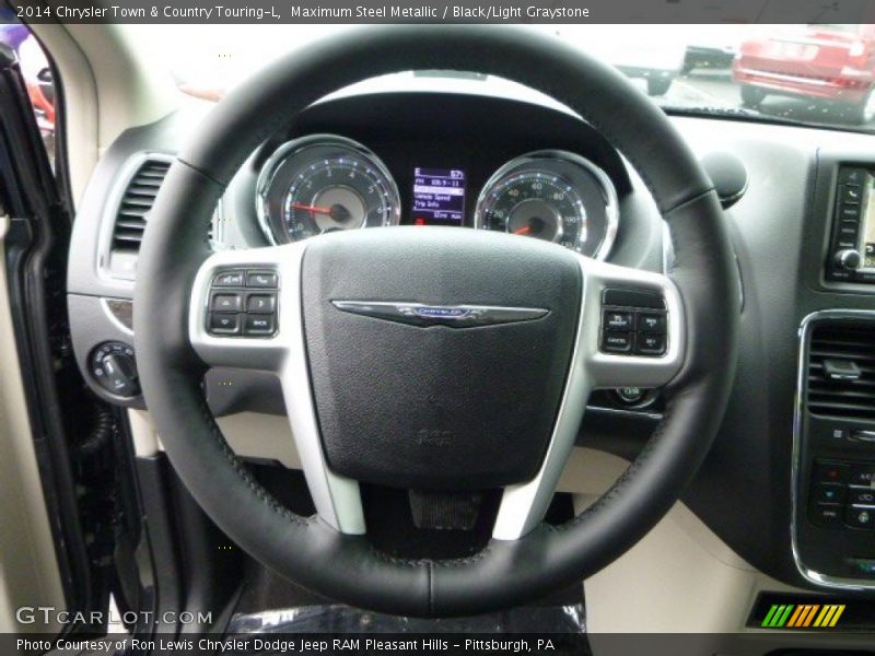 Maximum Steel Metallic / Black/Light Graystone 2014 Chrysler Town & Country Touring-L