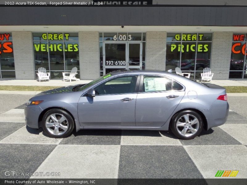 Forged Silver Metallic / Taupe 2012 Acura TSX Sedan