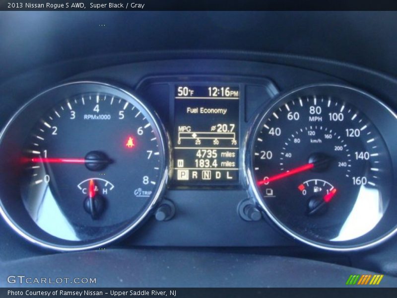Super Black / Gray 2013 Nissan Rogue S AWD