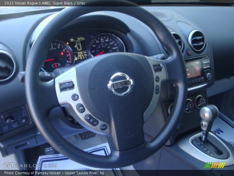 Super Black / Gray 2013 Nissan Rogue S AWD