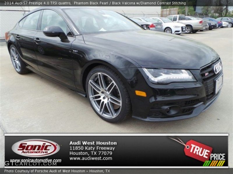 Phantom Black Pearl / Black Valcona w/Diamond Contrast Stitching 2014 Audi S7 Prestige 4.0 TFSI quattro