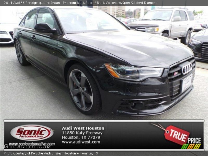 Phantom Black Pearl / Black Valcona w/Sport Stitched Diamond 2014 Audi S6 Prestige quattro Sedan