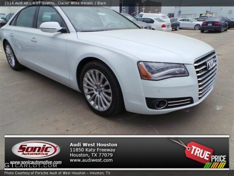 Glacier White Metallic / Black 2014 Audi A8 L 4.0T quattro