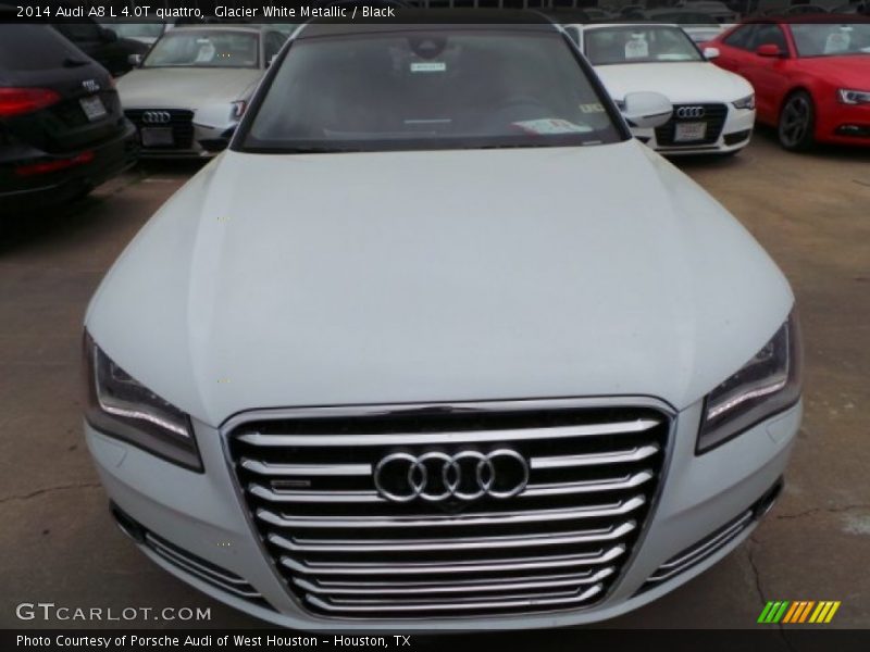 Glacier White Metallic / Black 2014 Audi A8 L 4.0T quattro