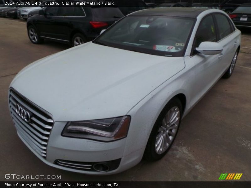 Glacier White Metallic / Black 2014 Audi A8 L 4.0T quattro