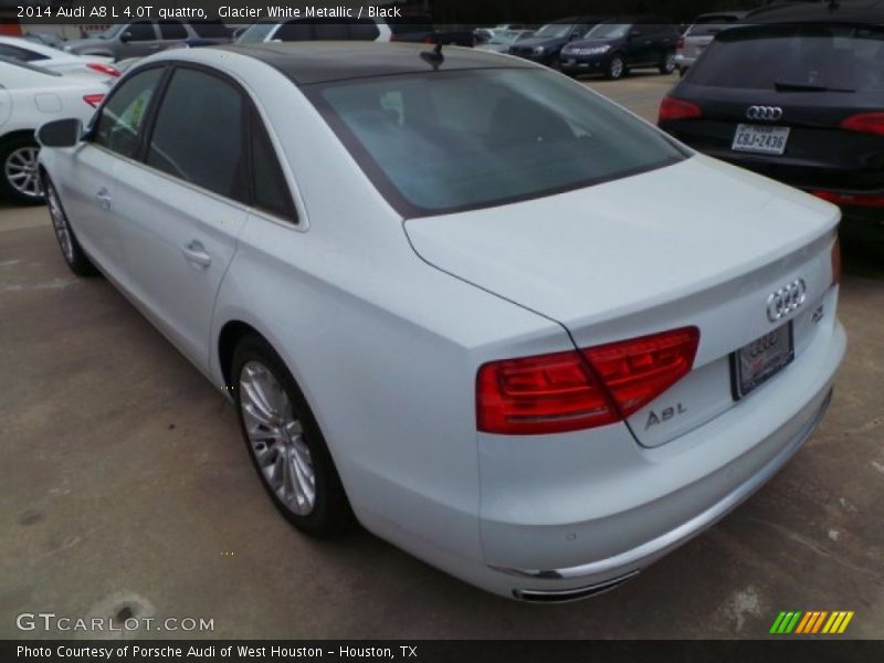 Glacier White Metallic / Black 2014 Audi A8 L 4.0T quattro