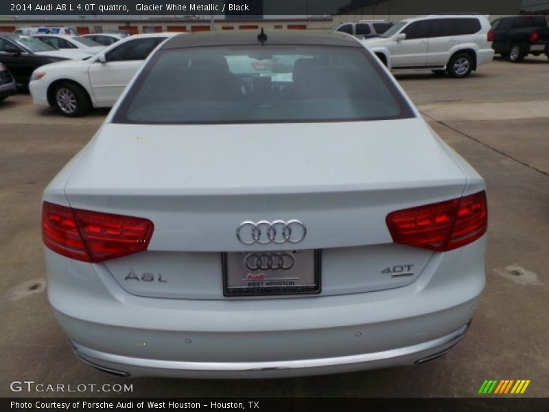 Glacier White Metallic / Black 2014 Audi A8 L 4.0T quattro
