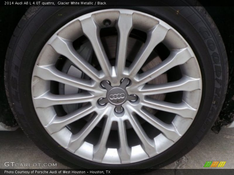 Glacier White Metallic / Black 2014 Audi A8 L 4.0T quattro