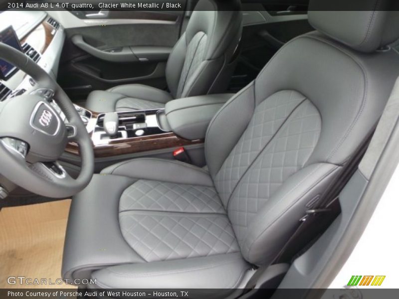 Glacier White Metallic / Black 2014 Audi A8 L 4.0T quattro