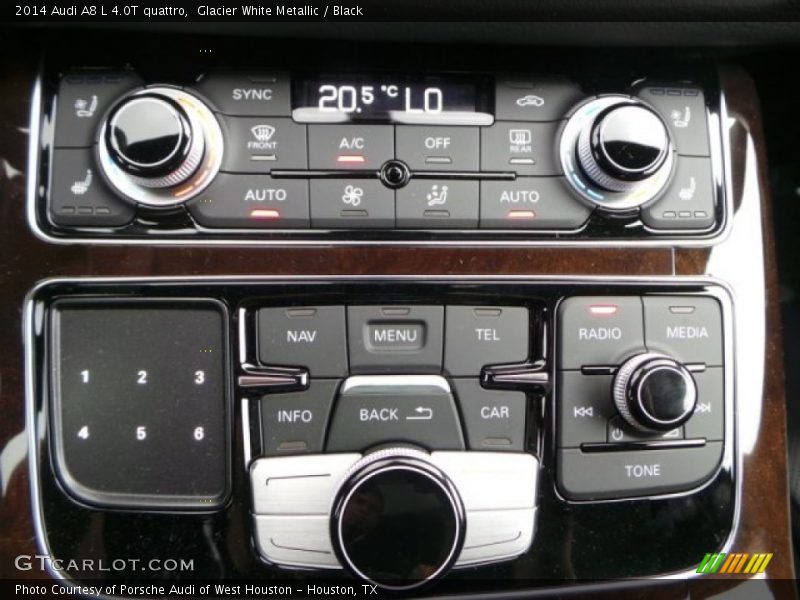 Glacier White Metallic / Black 2014 Audi A8 L 4.0T quattro