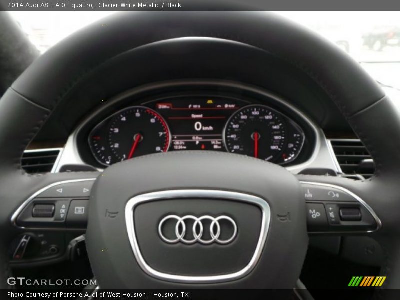 Glacier White Metallic / Black 2014 Audi A8 L 4.0T quattro