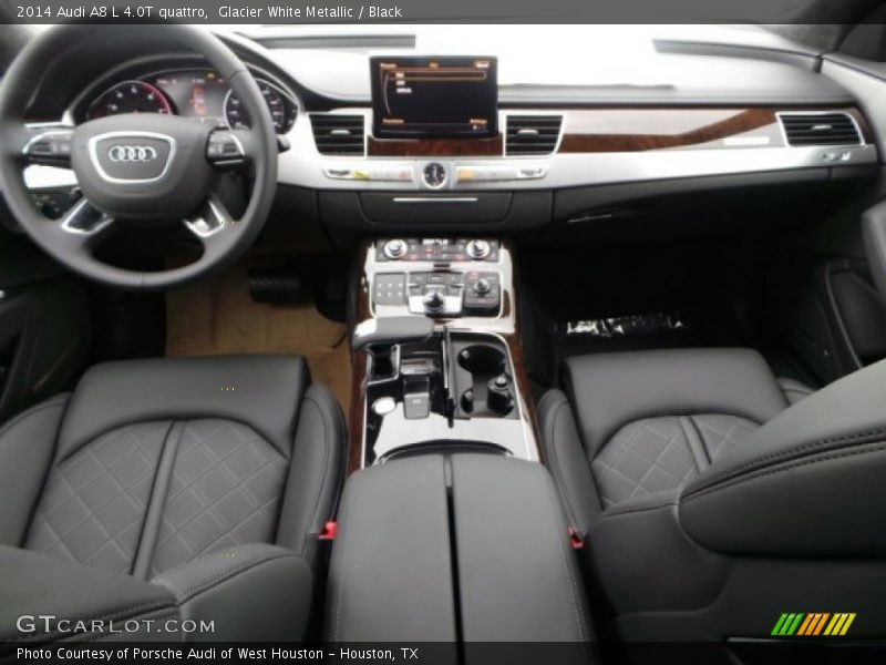 Glacier White Metallic / Black 2014 Audi A8 L 4.0T quattro