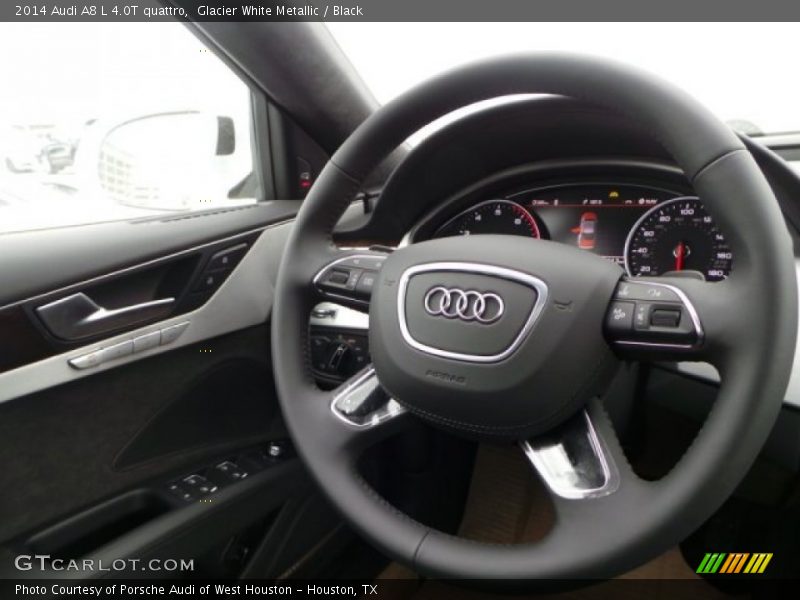 Glacier White Metallic / Black 2014 Audi A8 L 4.0T quattro