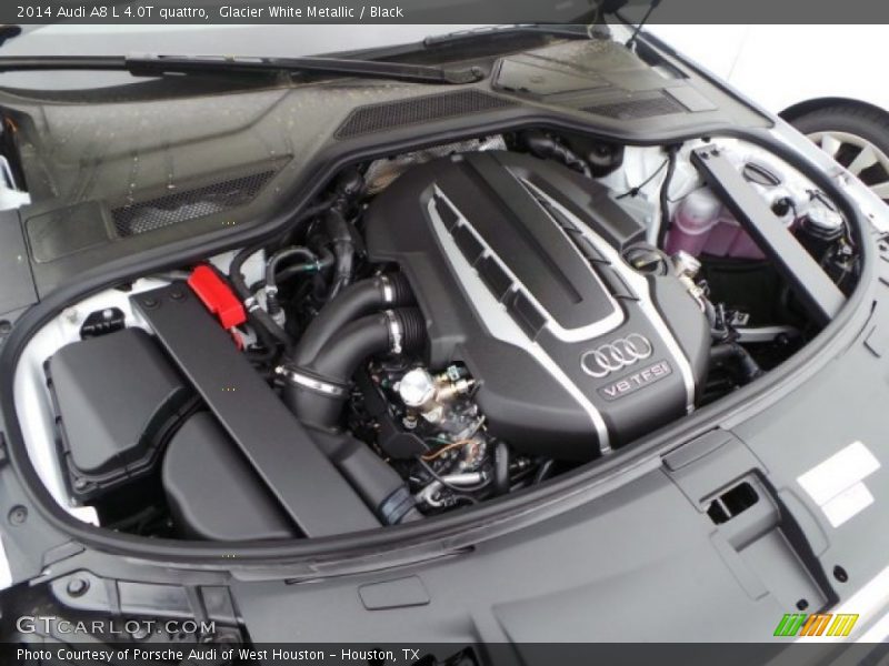 Glacier White Metallic / Black 2014 Audi A8 L 4.0T quattro