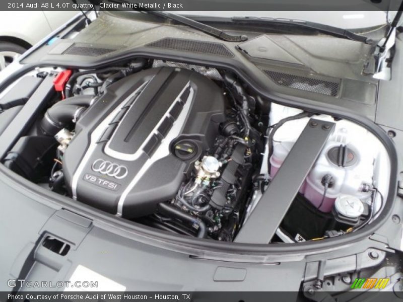 Glacier White Metallic / Black 2014 Audi A8 L 4.0T quattro