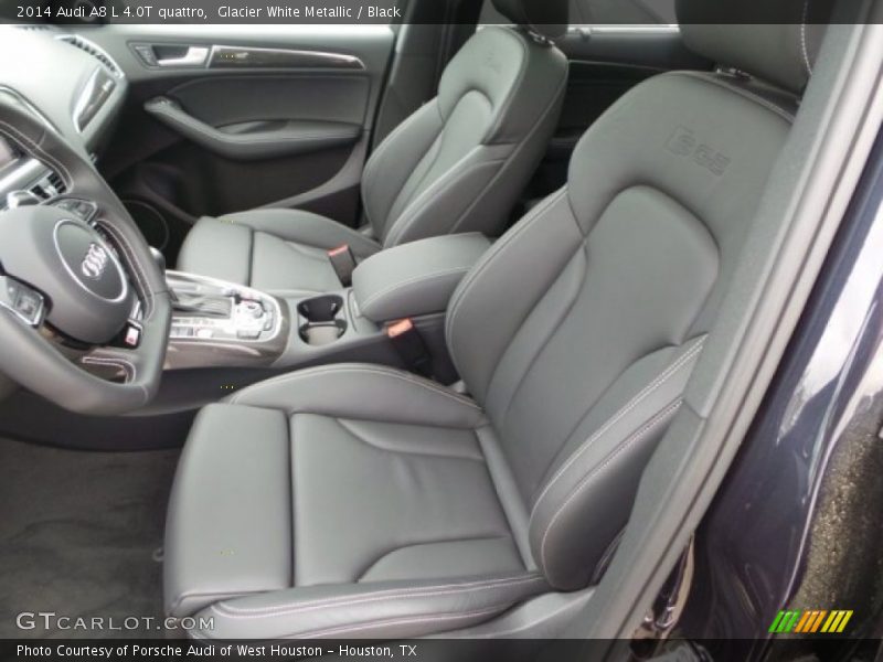 Glacier White Metallic / Black 2014 Audi A8 L 4.0T quattro