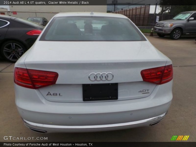 Glacier White Metallic / Black 2014 Audi A8 L 4.0T quattro