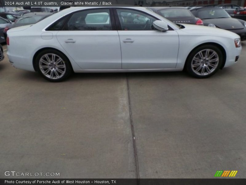 Glacier White Metallic / Black 2014 Audi A8 L 4.0T quattro