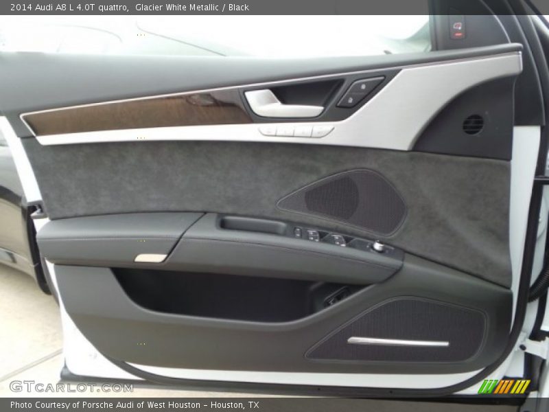 Glacier White Metallic / Black 2014 Audi A8 L 4.0T quattro