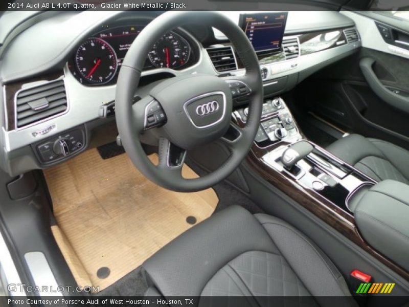 Glacier White Metallic / Black 2014 Audi A8 L 4.0T quattro