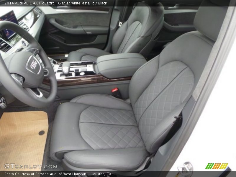 Glacier White Metallic / Black 2014 Audi A8 L 4.0T quattro