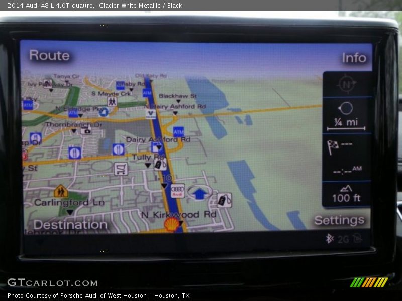 Glacier White Metallic / Black 2014 Audi A8 L 4.0T quattro
