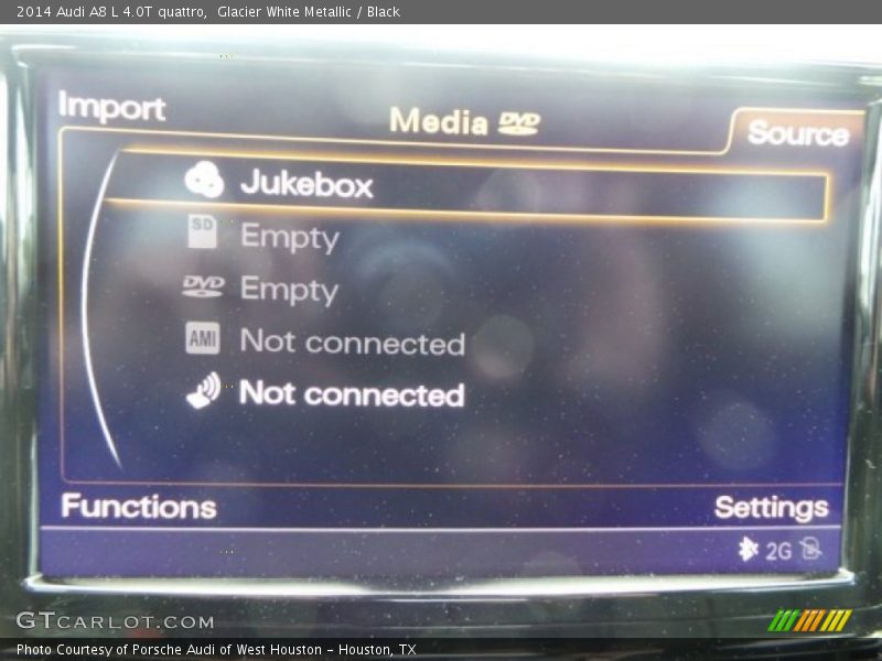 Glacier White Metallic / Black 2014 Audi A8 L 4.0T quattro