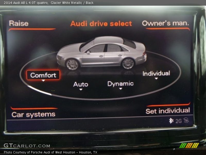 Glacier White Metallic / Black 2014 Audi A8 L 4.0T quattro