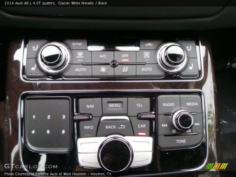 Glacier White Metallic / Black 2014 Audi A8 L 4.0T quattro