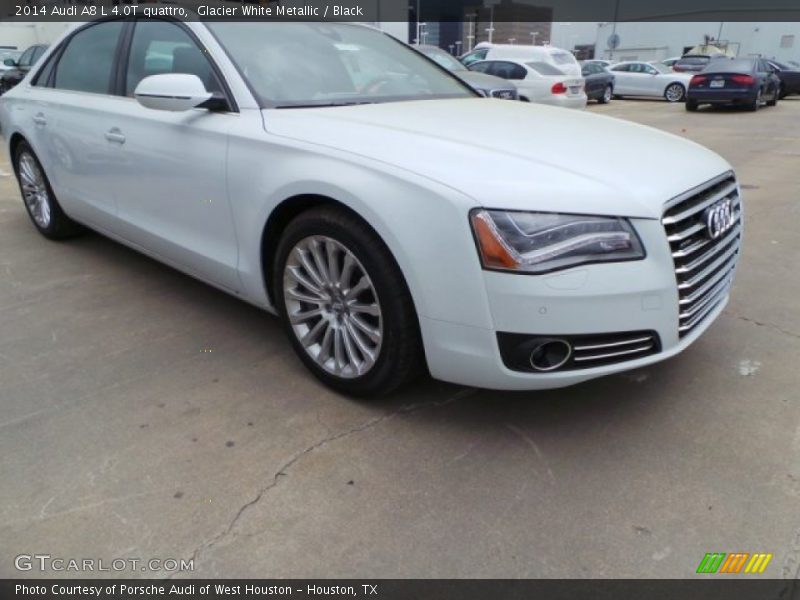 Glacier White Metallic / Black 2014 Audi A8 L 4.0T quattro