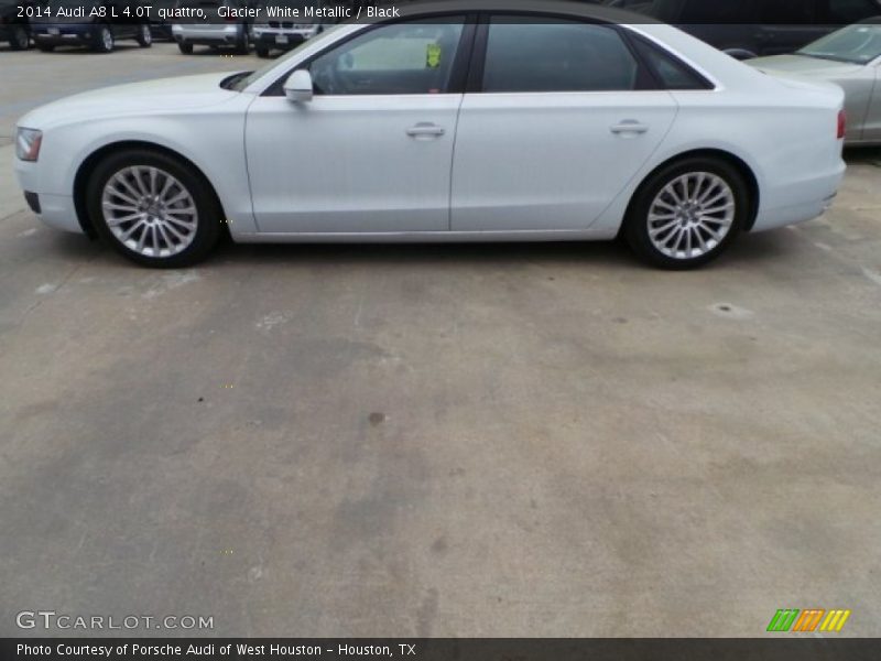 Glacier White Metallic / Black 2014 Audi A8 L 4.0T quattro