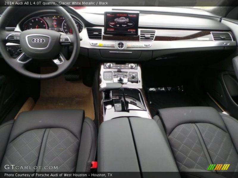 Glacier White Metallic / Black 2014 Audi A8 L 4.0T quattro