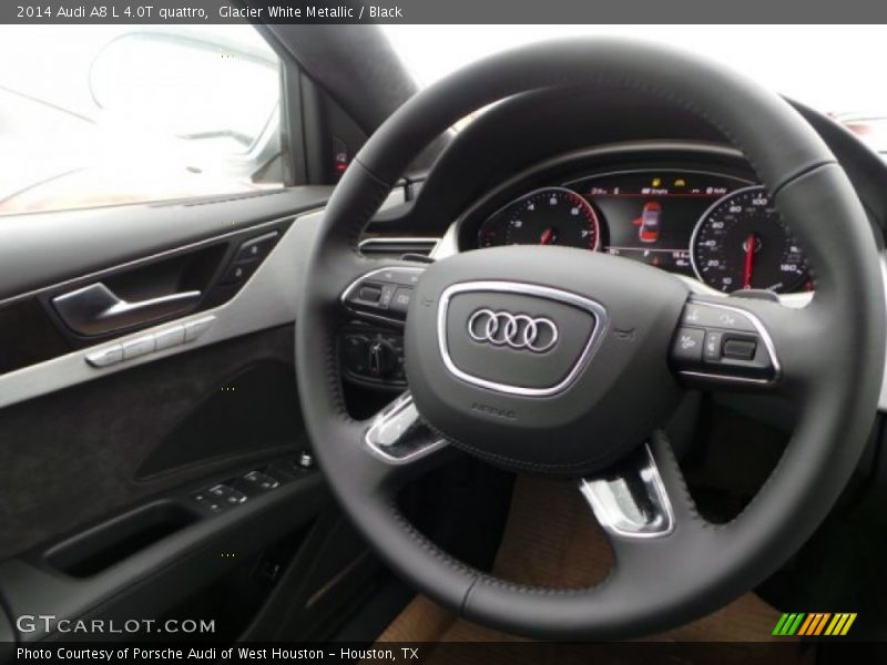 Glacier White Metallic / Black 2014 Audi A8 L 4.0T quattro
