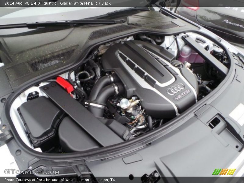 Glacier White Metallic / Black 2014 Audi A8 L 4.0T quattro