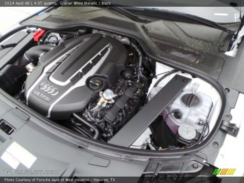 Glacier White Metallic / Black 2014 Audi A8 L 4.0T quattro