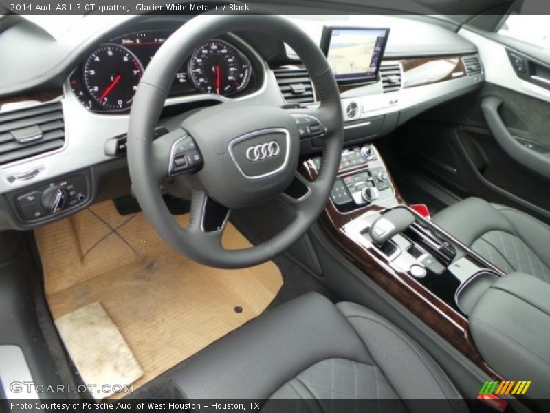 Glacier White Metallic / Black 2014 Audi A8 L 3.0T quattro