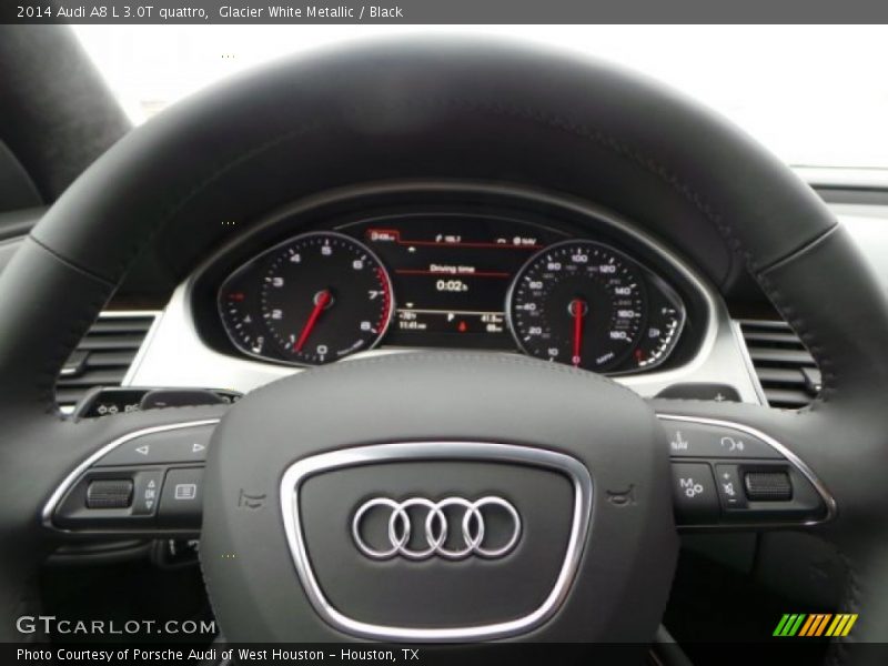 Glacier White Metallic / Black 2014 Audi A8 L 3.0T quattro